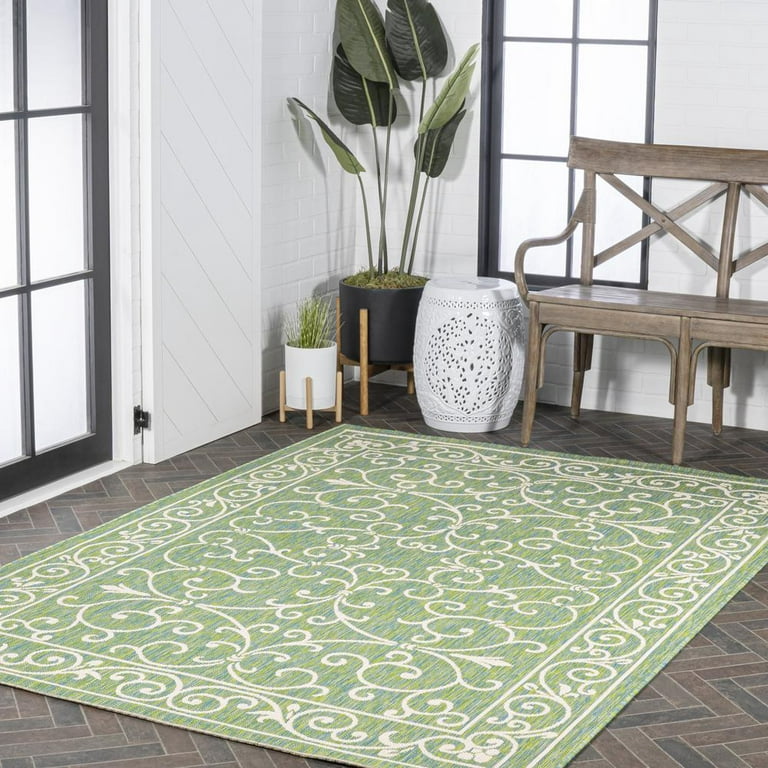 Outdoor Rug, Entryway Rug, Corridor Rug, Personalized Gifts, View Rugs,  Green Rugs, Green Leaf Tree Landscape Rug, Decorative Rug, 