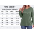 thumbnail image 6 of MOSHU 3 Pack T Shirts for Women Crew Neck Plus Size Women Shirts Long Sleeve Tees Casual Basic Fall Tops, 6 of 9