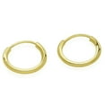 thumbnail image 5 of 14k Rose Gold Small Endless Hoop Earrings for Ears, Cartilage, Nose or Lips, 10mm, 5 of 11