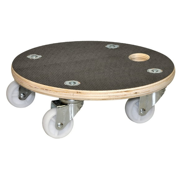 Wagner 11.4" Black Round MaxiGrip Plant Caddy – Non-Slip, Water-Repellent, 441 lbs Capacity