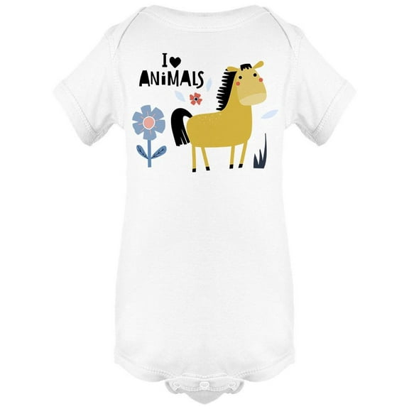 I Love Animals, Cartoon Bodysuit Infant -Image by Shutterstock, 24 Months