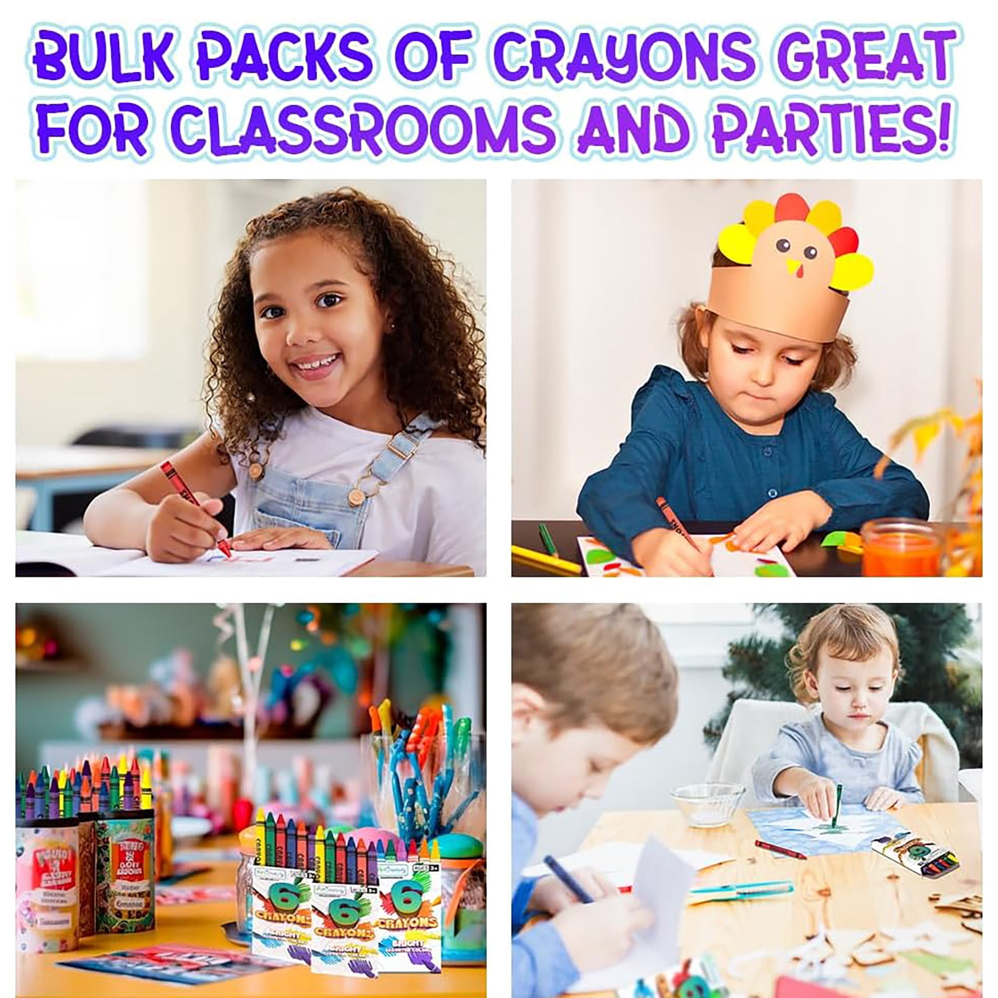 ArtCreativity: Crayons Bulk Set - 150 Packs - 6ct Individual Boxes (900ct Total) - Kids Art Supplies For School Classrooms, Daycare, Party Favors