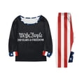 thumbnail image 5 of 250 Anniversary Usa Family Pajamas Matching Sets, USA Patriotic Black Red Halloween Family Pajamas Soft Long Sleeve Sleepwear for Men and Women, 5 of 5