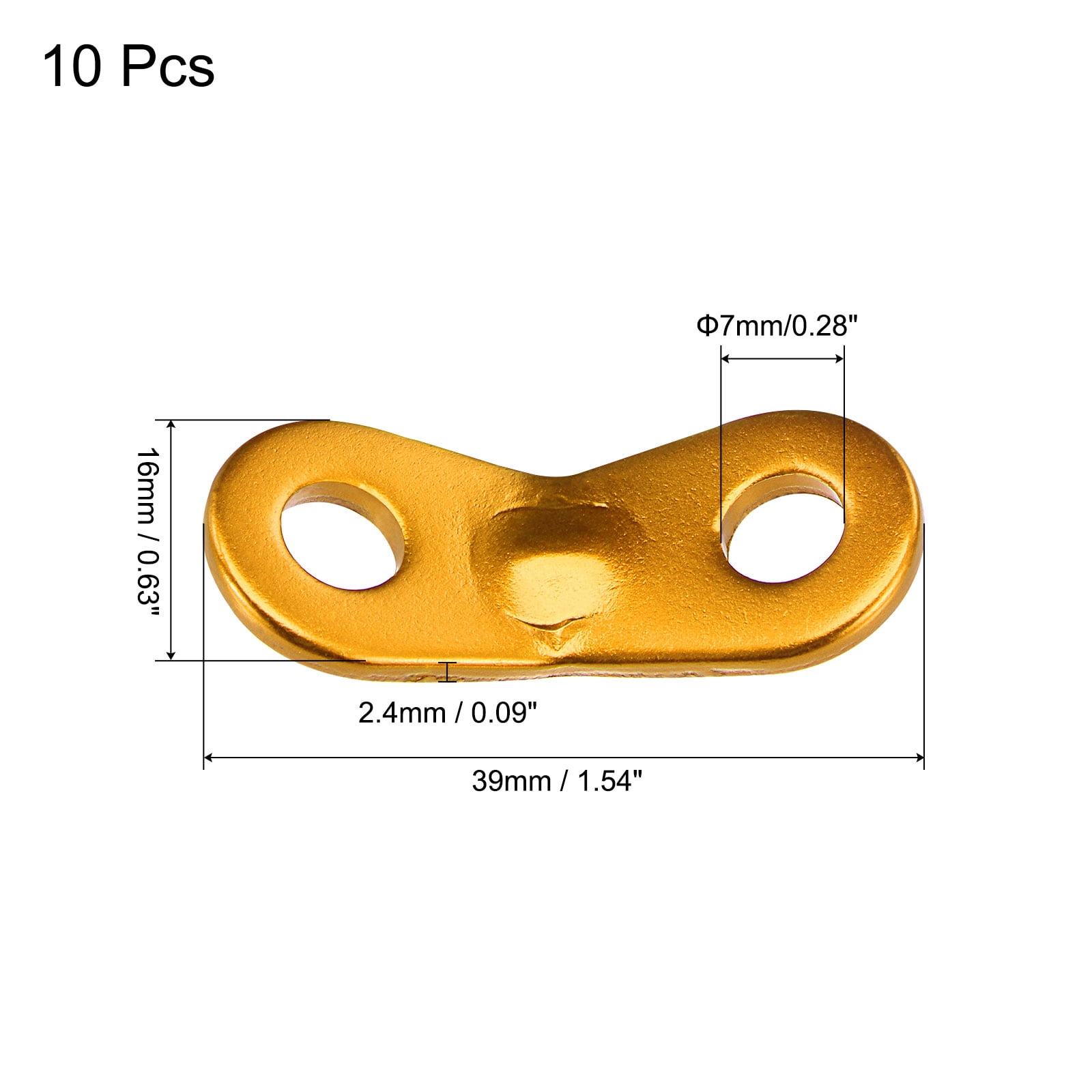 Unique Bargains Aluminum Camping Tent Cord Adjuster Fasteners Rope Tensioner Gold