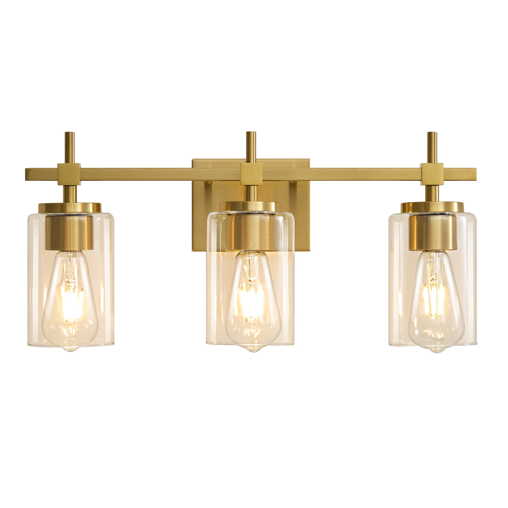 Deyidn 3-Light Gold Modern Vanity Light, 20-inch Luxury Mirror Lamp for Bathrooms and Bedroom