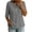 Gray Tops, variant on Women's Waffle Knit Henley 3/4 Sleeve Top Notch Neck Button Front Curved Hem Casual Spring Summer Blouse S-XXL
