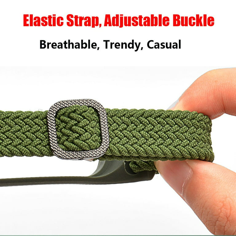 Strap for Mi band 6 bracelet Elastic adjustable Nylon Braided Miband4 miband  5 correa Wristband for xiaomi Mi band 4 3 5 6 strap - Denim 