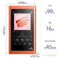 thumbnail image 3 of Sony Walkman A series 16GB NW-A55HN : MP3 player Bluetooth microSD compatible High resolution compatible Up to 45 hours continuous playback 2018 model Twilight red NW-A55HN R, 3 of 5