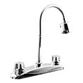 thumbnail image 1 of Mezcladora Hidroflud Lyon Cromo Cuello Flexible Fregadero Gris Cromado Elegante Cocina Hogar, 1 of 2
