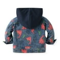 thumbnail image 5 of Atogsazn Boys Jeans Jacket Kids Casual Button Zipper Long Sleeve Hooded Denim Jackets Fashion Clothes B-Navy 1-2 Years, 5 of 9