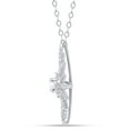 thumbnail image 3 of AFFY White Natural Diamond Sunburst Pendant Necklace in 14K Solid White Gold (0.62 Ct), 3 of 7