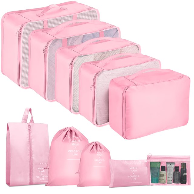 Juego de 10 bolsas organizadoras de equipaje YEEYAA de Packing Cubes para viajes