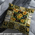 thumbnail image 2 of jejeloiu Country Flower Sunflower Fabric by the Yard 3 Yards,Patchwork Geometric Grid Sewing Fabric,Rustic Butterfly Fabric for Sewing For Men Women,Super Cozy Room Decor, 2 of 6