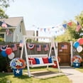 thumbnail image 6 of JeashCHAT 3 Pcs 4th of July Artificial Flowers Patriotic Flowers Red White Blue Fake Silk Flowers Bouquet for Indoor Outdoor Garden Patio Memorial Day Independence Day Decorations, 13.78 Inch, 6 of 7