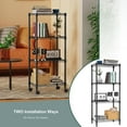 thumbnail image 3 of M MZG 4 Tier Rolling Wire Shelving,Storage Shelves with Wheels,Garage Kitchen Pantry,Black,11.8" D x 17.7" W x 40.8" H, 3 of 9