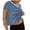 Fall Clothes Navy, variant on Womens Short Sleeve Workout Shirts Open Back Tops Casual Yoga Y2k Athletic Gym Striped Printed Crop Running Tees