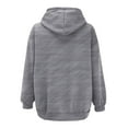 thumbnail image 6 of ManxiVoo Zip Up Hoodie Women, Women's Fall Jacket Oversized Pocket Sweatshirt Casual Drawstring Clothing Zipper Track Jacket Solid Color Long Sleeve Hooded Top Oversized Hoodie Dark Gray L, 6 of 7