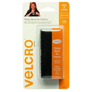 VELCRO Brand Sticky Back for Fabrics, 10 Ft Bulk Roll No Sew Tape with  Adhesive, Cut Strips to Length Peel and Stick Bond to Clothing for Hemming  Replace Zippers and Snaps, Black 