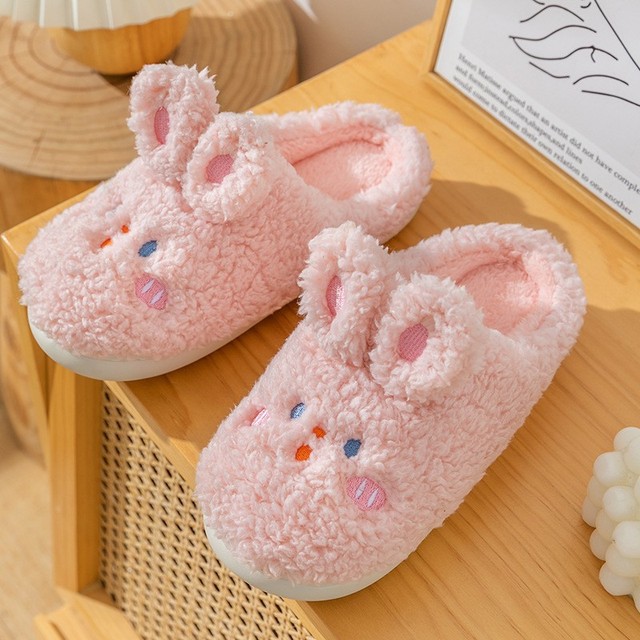 CoCopeanut Home Linen Slipper for Women Cute Bunny Clouds Flip Flops Female  Design Cozy Shoes Slides Four Season Platform Couples Sandals - Walmart.com