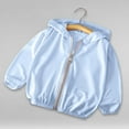 thumbnail image 2 of Kids Coats Jacket for Girls Summer Children's Ice Silk Thin Zip Up Sun Clothing For Boys And Girls With Hat Hooded Long Sleeve Sun Suit For Ages 3 6, 2 of 8
