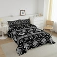 thumbnail image 3 of Erosebridal Boho Aztec Bedding Todder Comforter Set, Western American Tribal Down Comforter, Black, Reversible 2 Pieces, 3 of 8