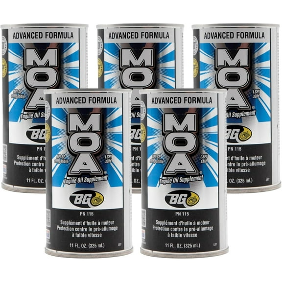 5 Cans of BG Motor Oil Additive MOA