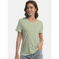 thumbnail image 4 of Women's Ultra-Soft V-Neck Short Sleeve Trendy Casual T-Shirt, 4 of 6