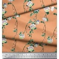 thumbnail image 3 of Soimoi Viscose Chiffon Fabric Leaves & Peony Floral Print Fabric by The Yard 42 Inch Wide, 3 of 3
