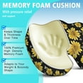 thumbnail image 5 of Premium Sunflower Pattern Memory Foam Seat Cushion Ergonomic Chair Pad for Office Chair, Car, Airplane & Bleachers Sciatica, Tailbone Hip & Back Pain Relief - Chair Cushion for Long Office Workers., 5 of 5