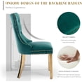 thumbnail image 6 of JESTOP Velvet Dining Chair Set of 6, Upholstered Tufted Dining Room Chair with Nailhead Trim and Solid Gold Plated Leg for Kitchen (Green), 6 of 8