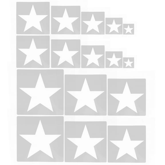 Masteelf 16 Pcs Star Stencil Reusable Paint Stencils Star Drawing Stencils For Painting On Wood Craft Canvas Fabric Home Wall Decoration