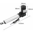 thumbnail image 2 of Motor de actuador lineal DC 24V Heavy Duty 6000N/1280LBS 200mm/8inch Actuador de movimiento lineal de aleación de aluminio para abridor de puerta eléctrico Auto Car RV Machines, 2 of 5