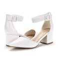 thumbnail image 2 of Zapatos de Tacón DREAM PAIRS ANNEE Blancos Punta Fina Tacón de 5.7 cm, 2 of 8