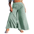 thumbnail image 2 of Pantalon Grand pour Femmes, Floral, Ample, Droit, 2 of 6