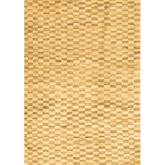Ahgly Company Indoor Rectangle Solid Brown Modern Area Rugs, 5' x 8'