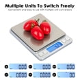 thumbnail image 3 of Kitchen Food Scale, Rechargeable Scale for Food Ounces and Grams, High Precision Digital Scale Used for Baking, Coffee Making, with LCD Display and 2 Trays,3KG, 3 of 7