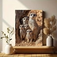thumbnail image 6 of Meerkat Family Portrait Canvas Print, Suitable for Living Room, Bedroom, Office, Kitchen, Hallway Wall Decor, 6 of 8
