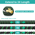 thumbnail image 3 of SUNDAN Expandable Garden Hose 100ft No Kink Flexible Water Hoses for Outdoor with 8-Pattern Spray Nozzle(Black/Green), 3 of 6