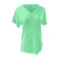thumbnail image 4 of Summer Tops for Women Long Sleeved Women's Shirts Tee Shirts Girls 100 Polyester Women Workout Shirt Light Women's Long Sleeve Tee Sleeve T Shirt T Summer Light Green 2XL, 4 of 4