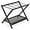 Black, variant on M&T Displays Beech Wood Folding Luggage Rack with Woolen Strips and Shelf for hotel, gym, spa, 200 lbs Carriage Capacity (Black, 18x30)