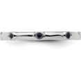 thumbnail image 3 of Avariah Solid Sterling Silver Stackable Expressions Created Sapphire Ring - Ring Size 9.0-2.2gm, 3 of 7