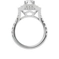 thumbnail image 2 of Unique Moments 3Ct Lab Grown Split Shank Radiant Halo Diamond Engagement Ring 14K White Gold, 2 of 5