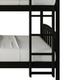 thumbnail image 5 of Castle Place Mid-Century Twin over Twin Wooden Convertible Bunk Bed, Black, 5 of 16