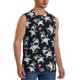 thumbnail image 2 of Fotbe Cartoon Sharks Men's Camiseta sin Mangas Estampada para Hombres, Playera Casual para Gimnasio, Entrenamiento, Playa-Large, 2 of 7