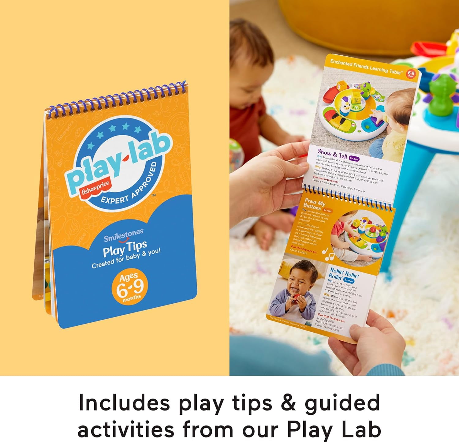 Fisher-Price Baby Play Kit Let’s Crawl & Cruise Gift Set, Activity Table, Hive Toy, Lion Rattle