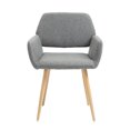 thumbnail image 4 of Lloyss Fabric Upholstered Home Office Task Chair with Open Back Desk Chair with Arms for Small Spaces Home Office Living Room Bedroom, 4 of 9