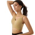 thumbnail image 2 of Seamless V-Neck Bra with Back Closure 9178,Sand,One Size, 2 of 8