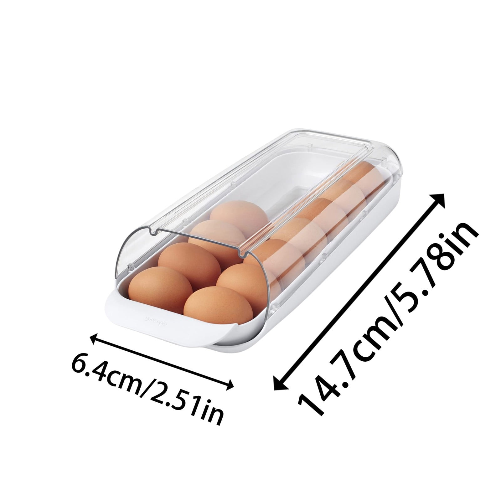 Refrigerator Egg Organizer Dispenser with Automatic Rolling Design for Efficient Kitchen Storage