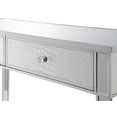 thumbnail image 4 of Convenience Concepts Gold Coast Mirrored Desk, Silver / Silver Faux Croc / Mirror, 4 of 5