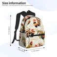 thumbnail image 4 of Gaeub Colorful Roosters School Backpack Waterproof Bookbag for Men Women College High School Bags, 4 of 8